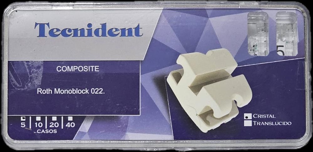 Brackets Roth 0,22 - Composite -  rueda con 5 casos - Con gancho - Tecnident
