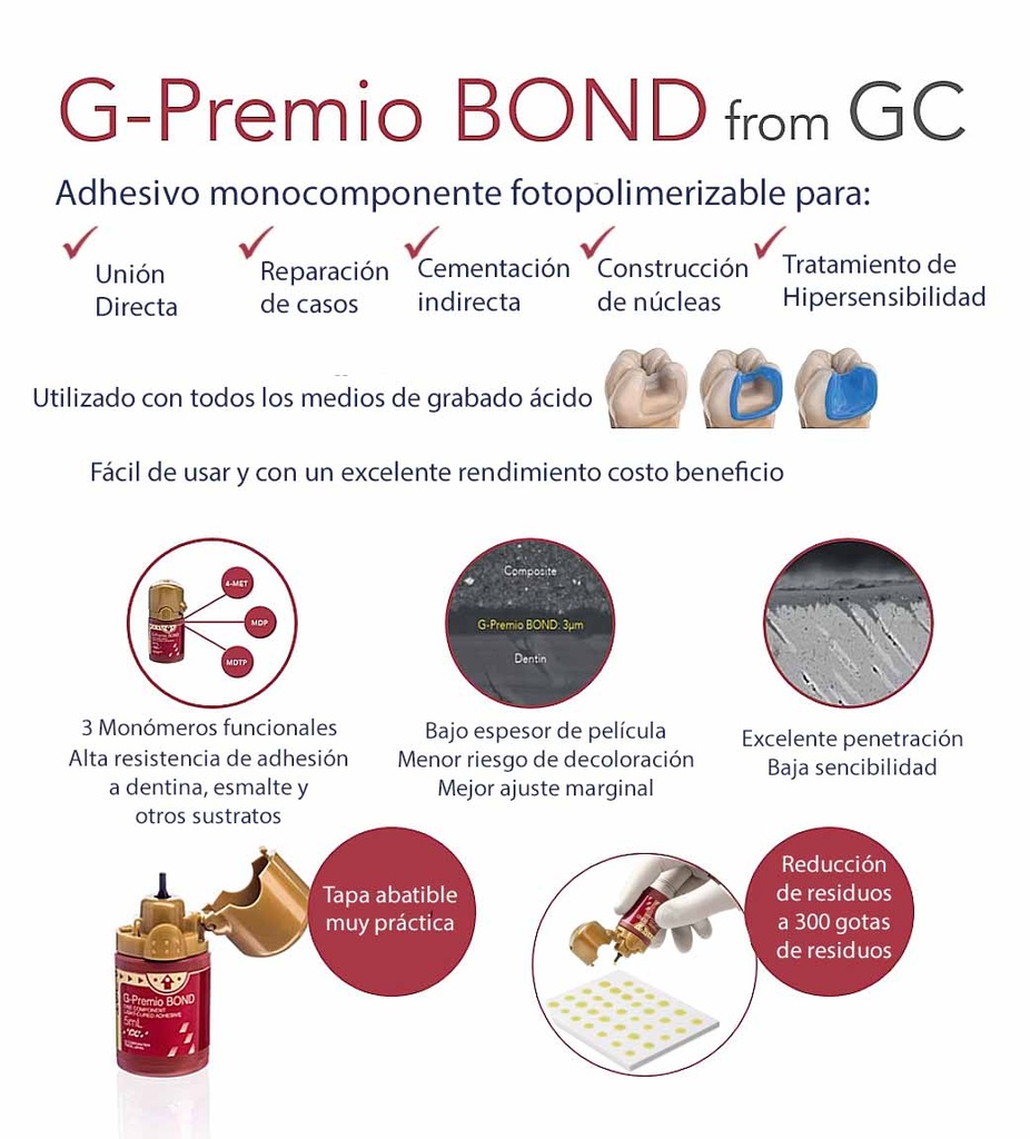 Adhesivo G-Premio  Bond - Universal de 8va generación - 5ml - GC