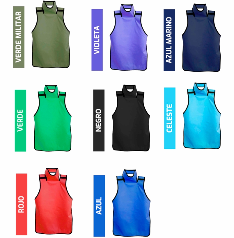 Chaleco Plomado - Espesor de 0,25 mm - Protección de tiroides - Dental San Justo