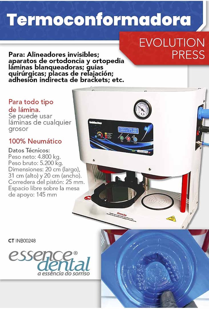 Termoformadora  al vacio  -  Evolution Press - Essence Dental