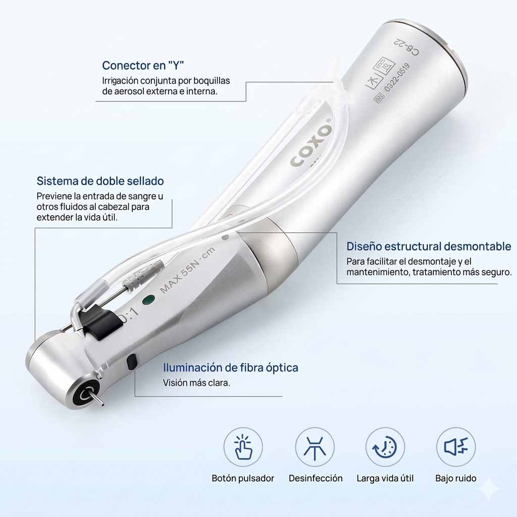 Contraangulo 1:5 multiplicador C7-5 - Cabezal Grande - COXO