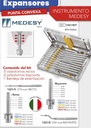 Kit Osteotomos / Expansores 5 rectos +5 angulados + cassette - Medesy