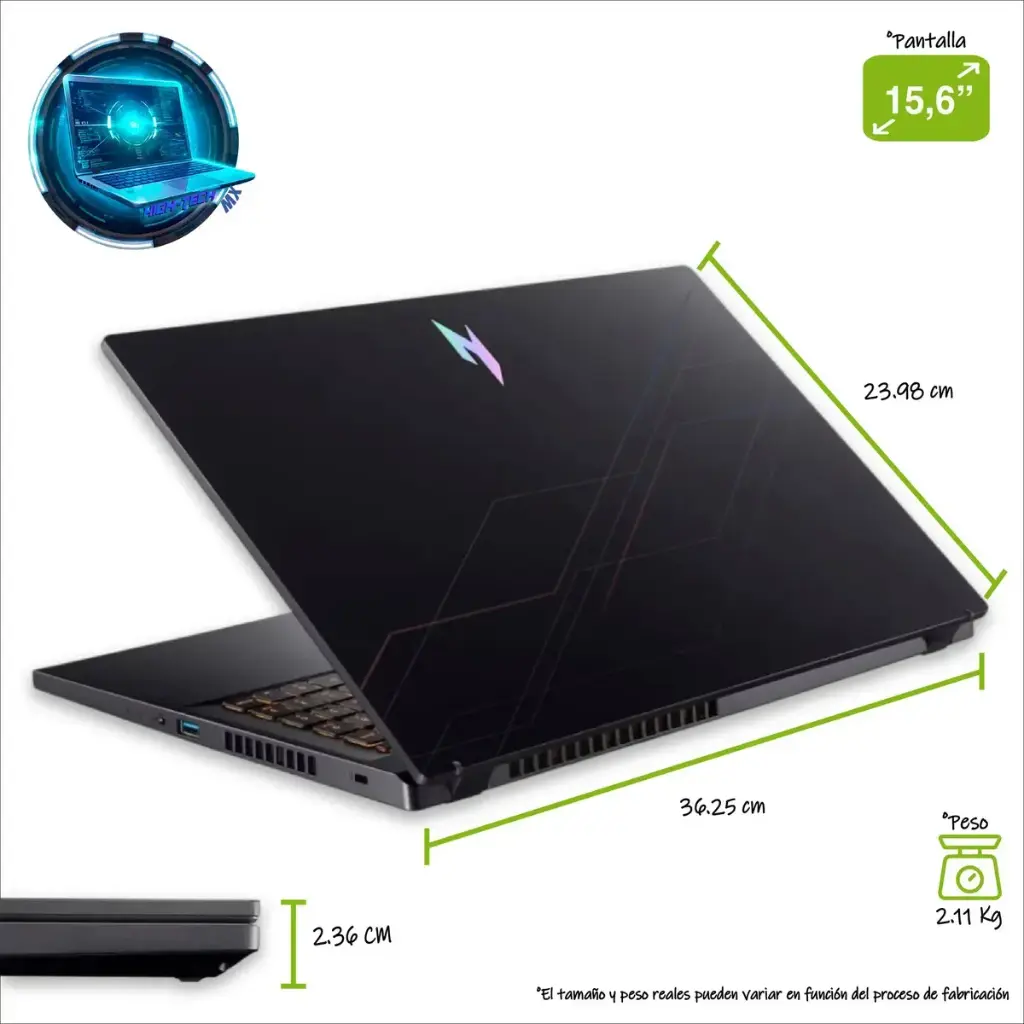 Notebook Nitro V 15 ANV15-52-778V Intel Core i7 2.4GHz / Memória 16GB / SSD 512GB / 15.6" / Windows 11 / RTX 5050 6GB - Acer 