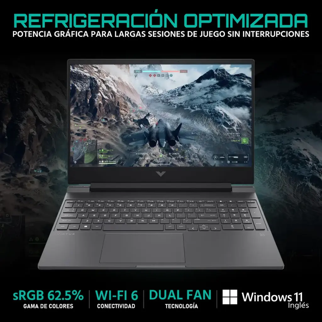 Notebook Gamer HP Victus 15-FA2082WM 15.6" Intel Core i5-13420H RTX4050 6 GB 512 SSD - Mica Silver
