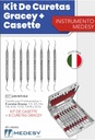 kit 8 Curetas de Gracey + Casette - Medesy