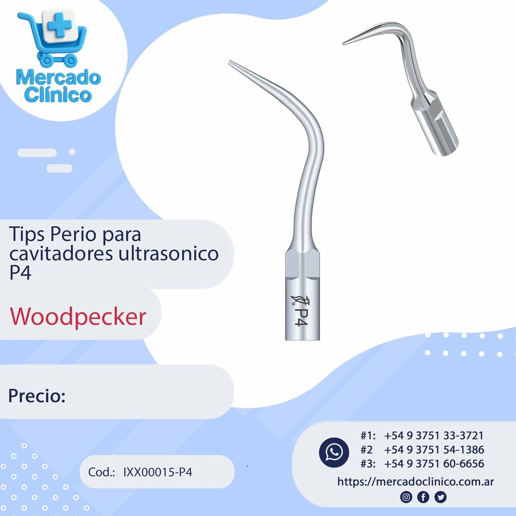 Puntas Tips  P3 - Para cavitador Ultrasonico - Woodpecker