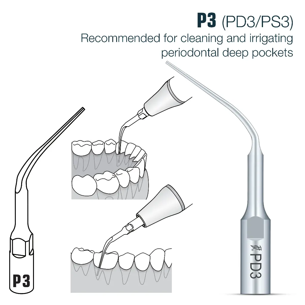 Puntas Tips  P3 - Para cavitador Ultrasonico - Woodpecker