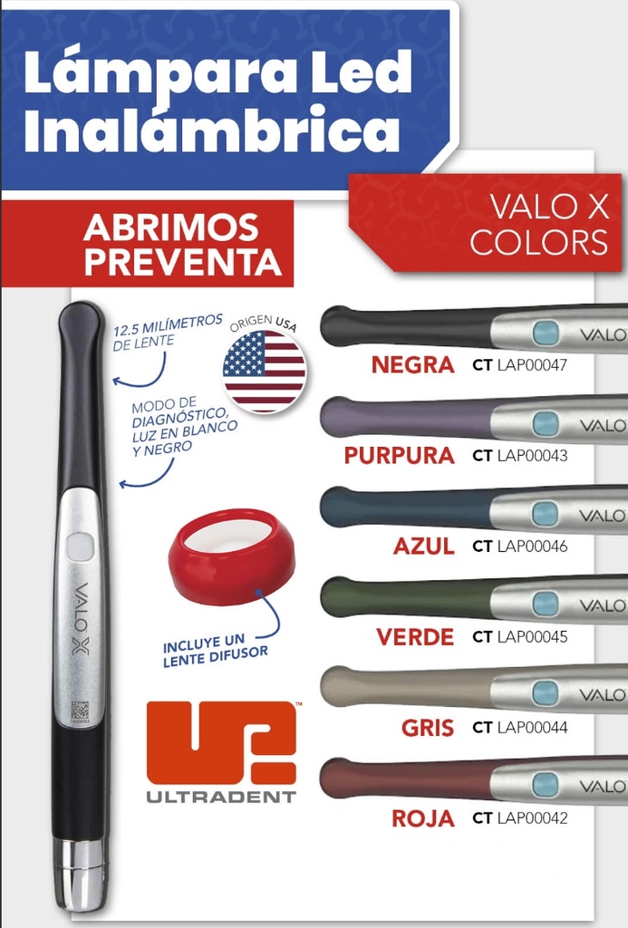 Lámapara Led inalámbrica Valo X - Ultradent 