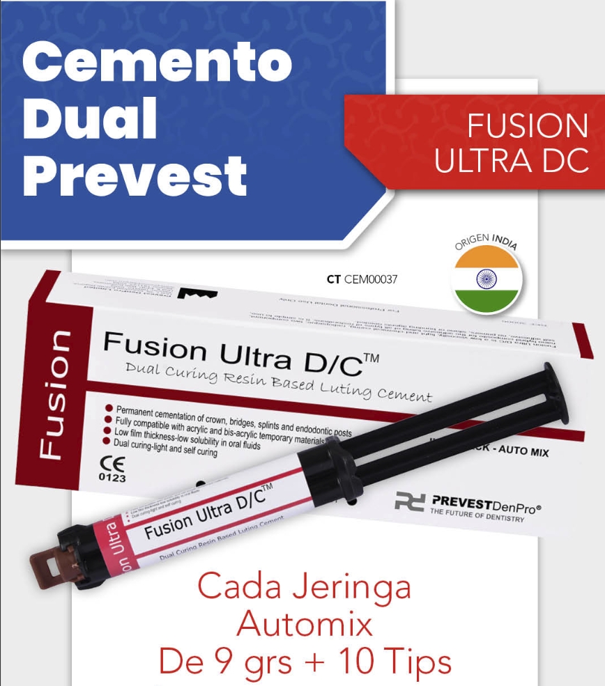 Cemento de resina Dual Fusion Ultra DC curado dual - Automix - Prevest