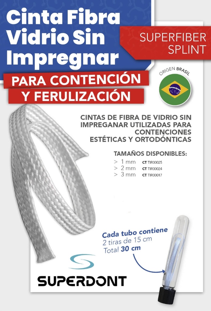 Tiras de Fibra de vidrio Superfiber Splint - Superdont