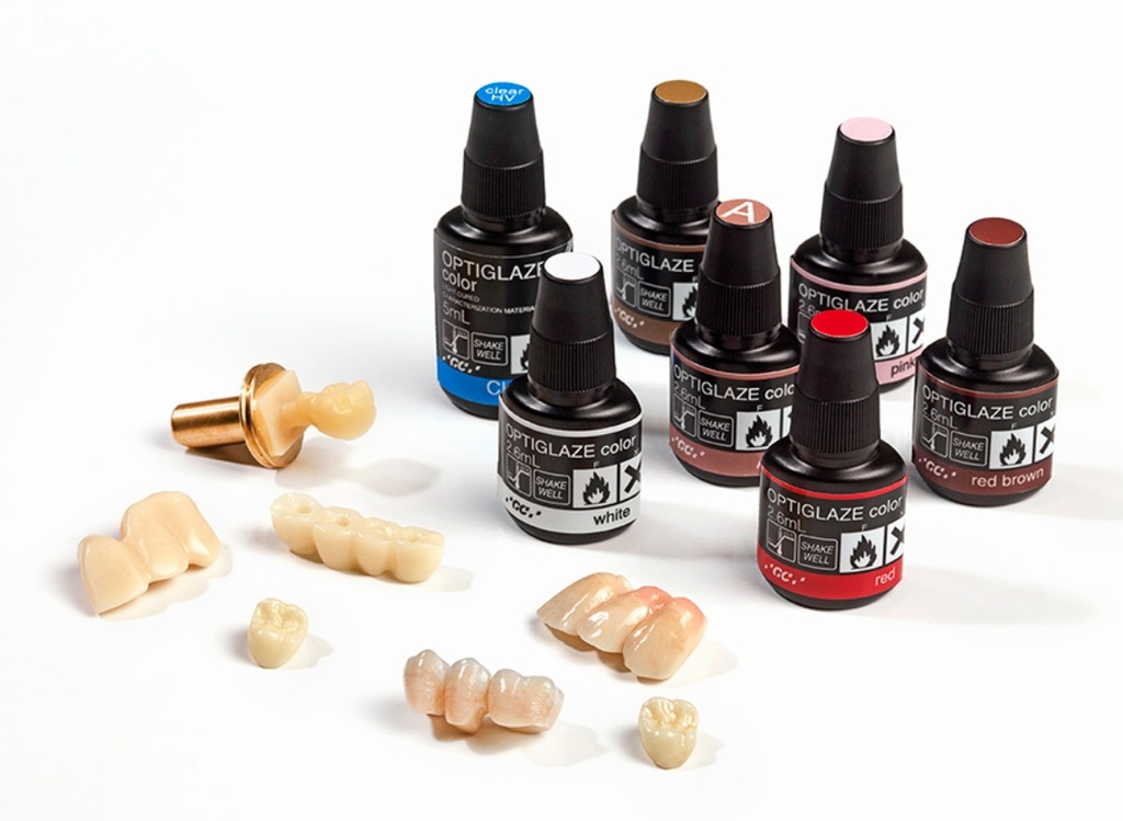 Maquillaje fotocurado Optiglaze Color para resina 3D / composite / bases acrilicas / dientes acrilicos - 2,6ml - GC