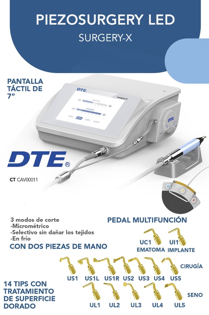 Piezo surgery led Motor quirúrgico Surgery-X con LED- DTE