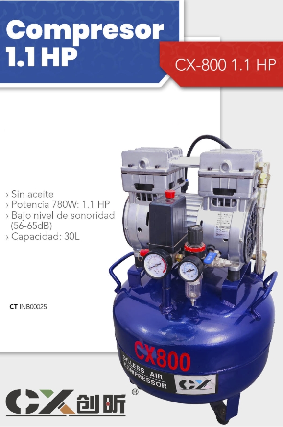 Compresor 1.1HP 30 Litros - 1.1 HP - CX800-  CX