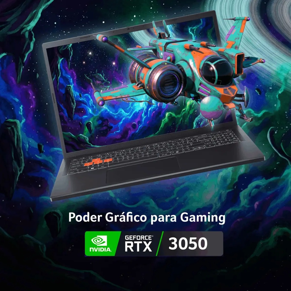 NOTEBOOK ACER NITRO LITE NL16-71G-59VL I5-13420H/16GB/512 SSD/16" WUXGA IPS165HZ/RTX3050 6GB/W11H ESPANHOL ACER