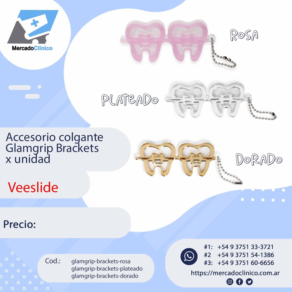 Accesorio colgante / llavero Glamgrip Brackets - VEESLIDE
