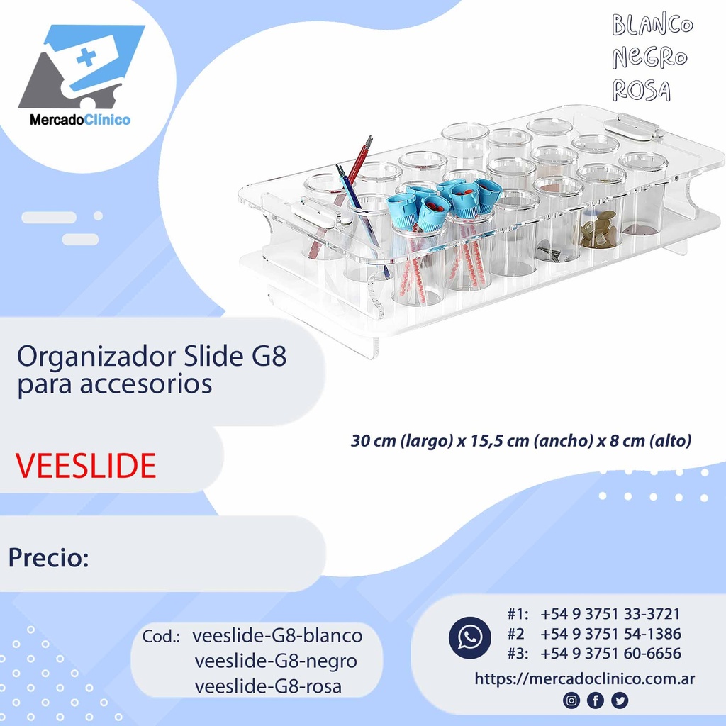 Organizador Slide G8, para accesorios - VEESLIDE
