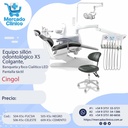Equipo sillón odontológico X5 Colgante, con Banqueta, foco LED y pantalla táctil - CINGOL