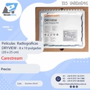 Películas  Radiográficas DRYVIEW - 8 x 10 pulgadas (20 x 25 cm) - Carestream