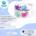 Discos para pulido y acabado en restauraciones,  
Kit de 40u (G,M,F,XF) + 2 mandriles - Cotisen