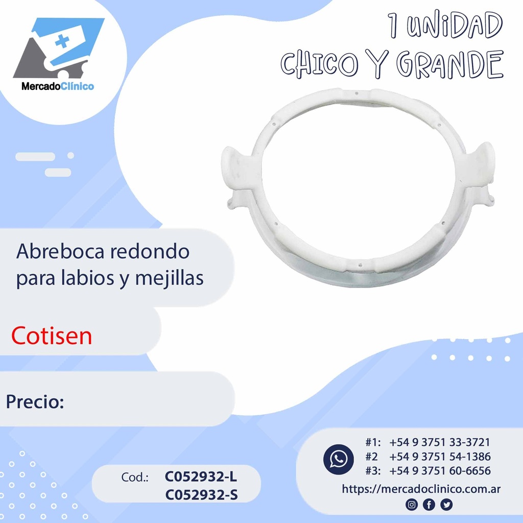 Abreboca redondo para labios y mejillas - Cotisen