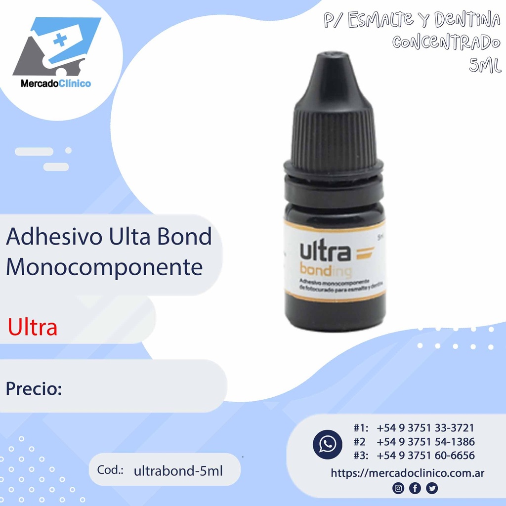Adhesivo Ultra Bonding Monocomponente - 5ml - Ultra