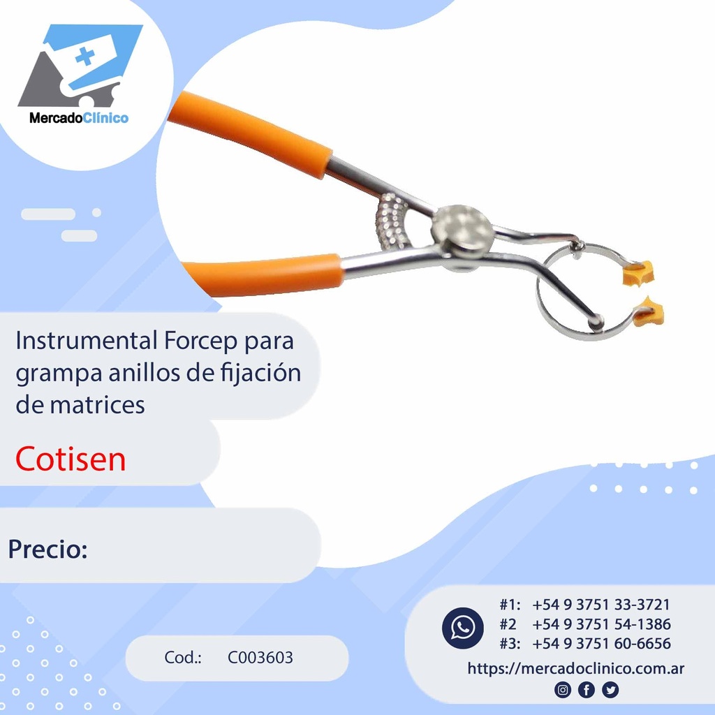 Instrumental Forcep para grampa anillos de fijación de matrices - Cotisen