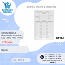 Bandeja plástica descartable DPT03 , Superficie Lisa - 289 x 190 x 17 mm - Cotisen