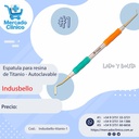 Espátula Composite Titanio #1 - Mango Anatómico siliconado - lado y Bolita - Indusbello