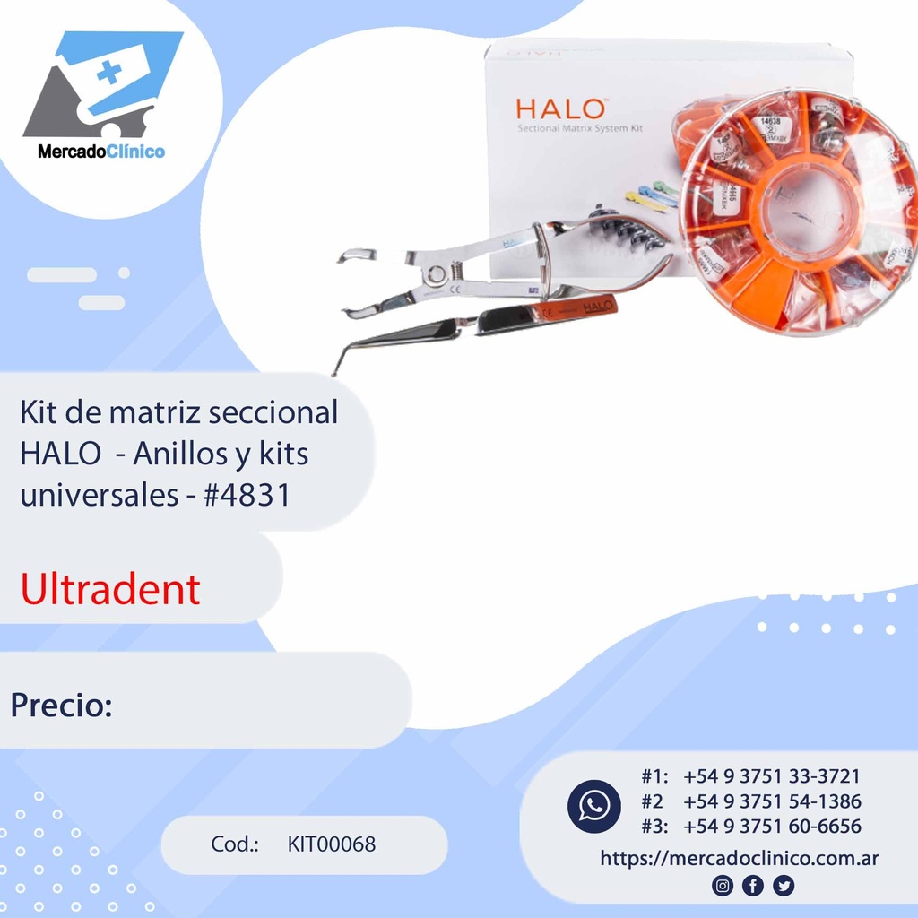 Kit de matriz seccional HALO  - Anillos y kits universales - #4831 - Ultradent
