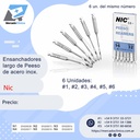 Fresa / ensanchador largo de Peeso x 6 unidades del mismo numero - NIC