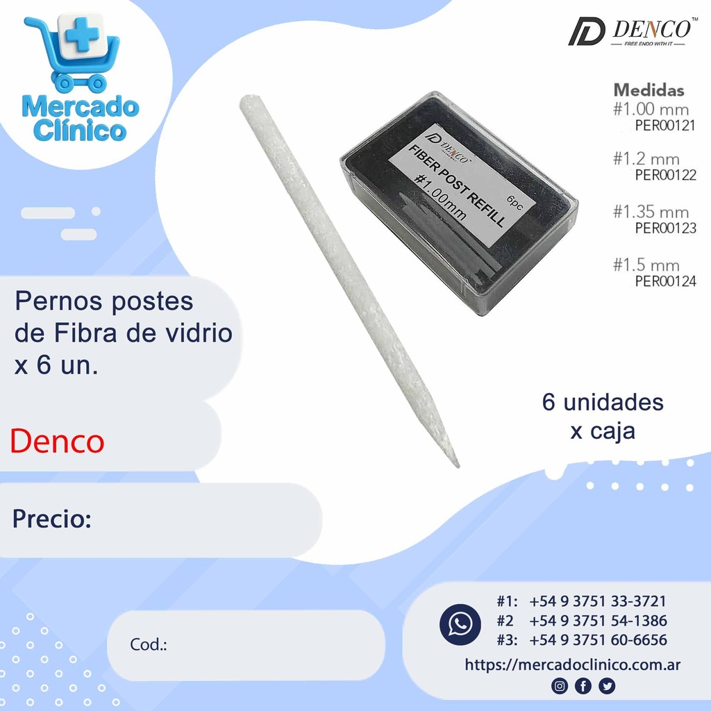 Rueda pernos postes de titanio  x 60 un. - Svenska Dentorama (copia)