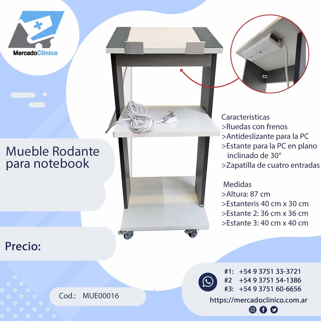Módulo / MUEBLE - Rodante Para NOTEBOOK