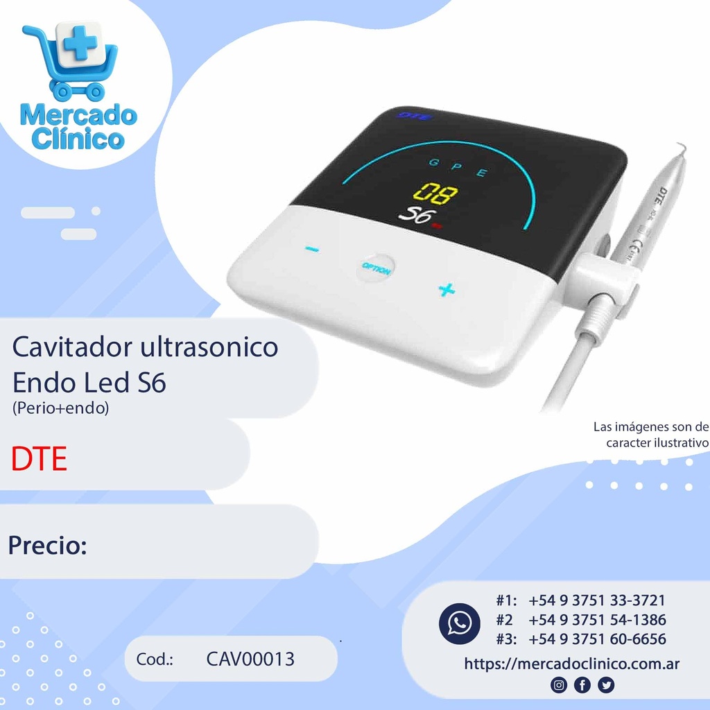 Cavitador ultrasónico Perio Endo -  D6 Led  (Perio+Limpieza) Ultrasonido - DTE  (copia)