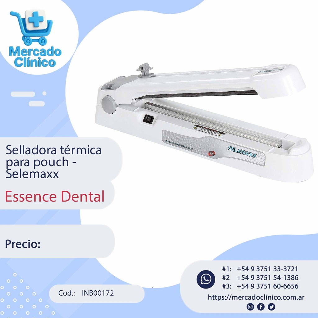 Selladora térmica para bolsas pouch - Selamaxx - Essence Dental