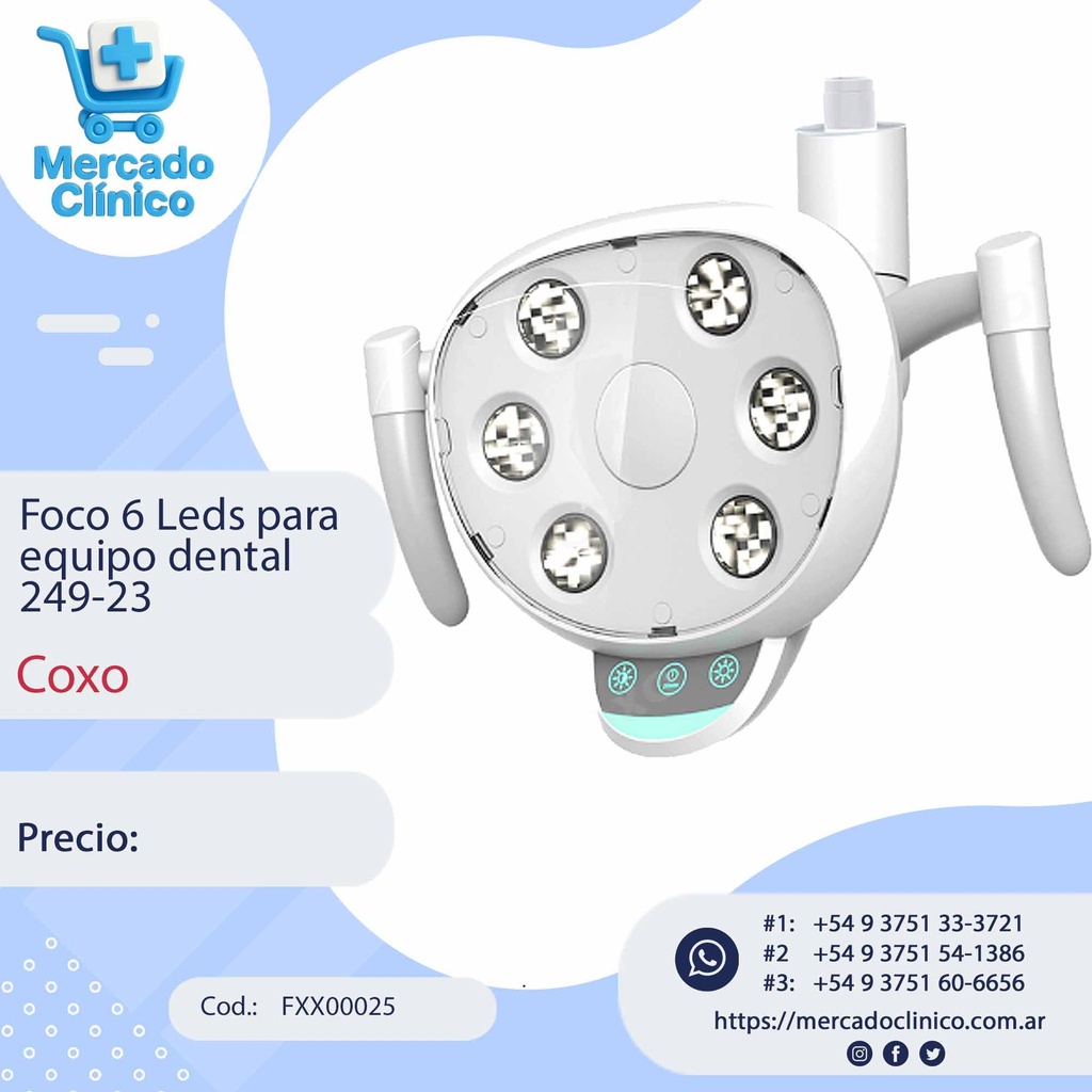 Foco 6 Leds para  equipo dental - CX249- Coxo