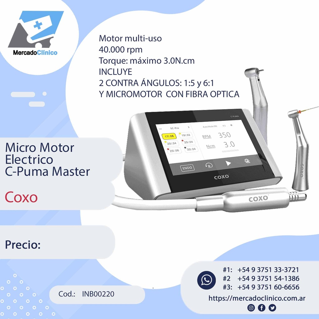 Micro Motor eléctrico C-PUMA MASTER - Coxo