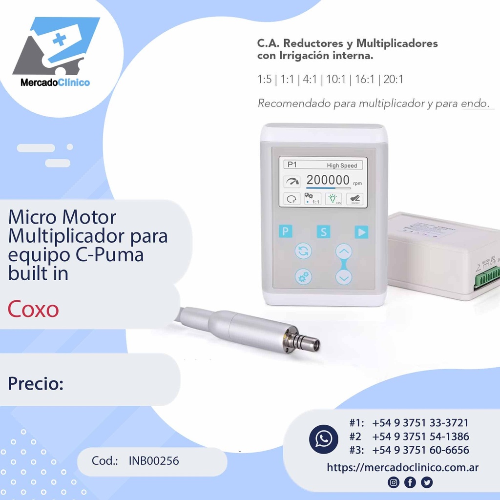 Micro Motor  Multiplicador para equipo C-Puma  built in - Coxo