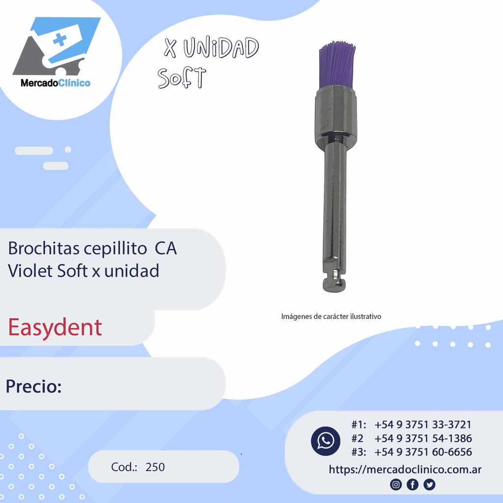 Cepillito Brochita  CA Violet Soft x unidad - Easydent