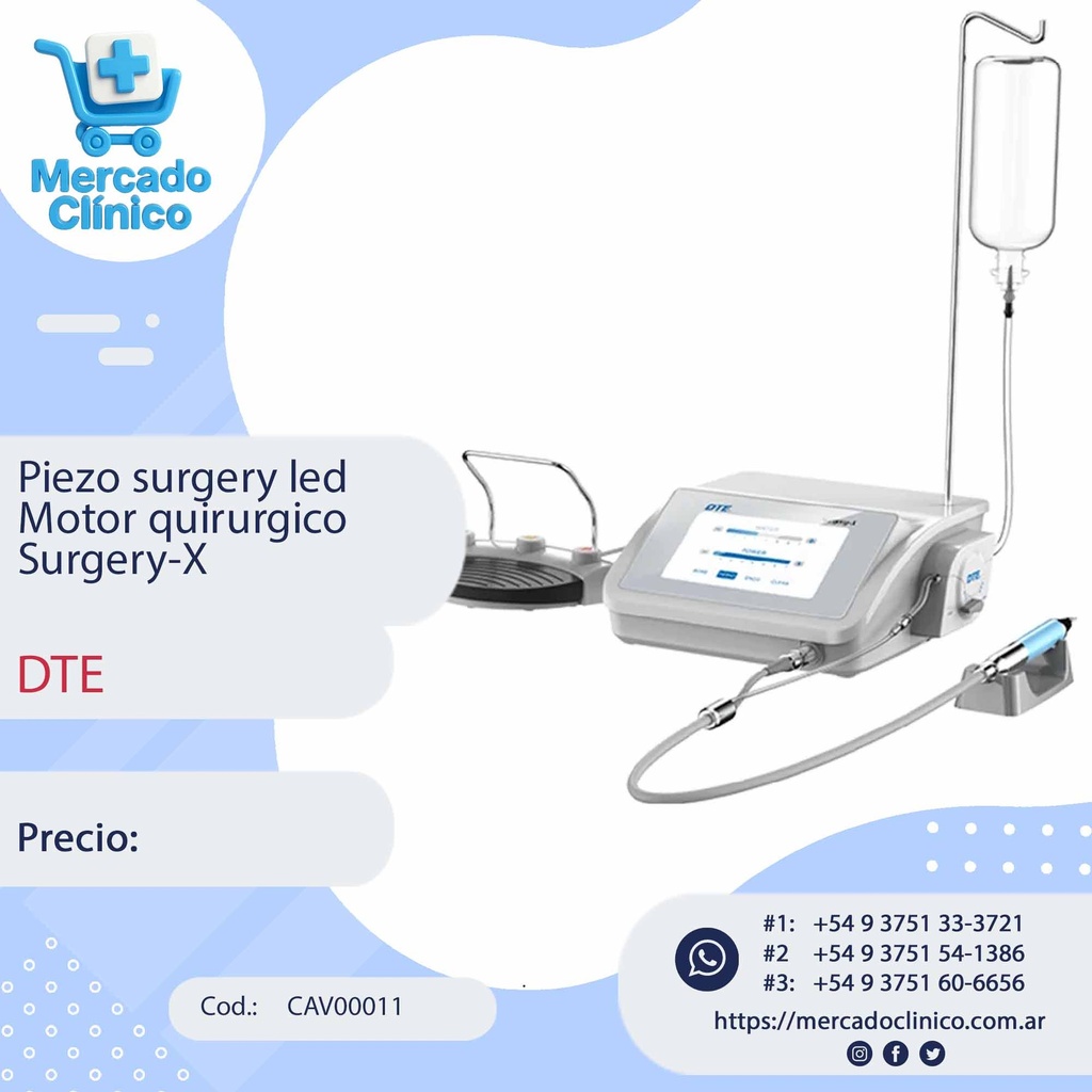 Piezo surgery led Motor quirúrgico Surgery-X con LED- DTE