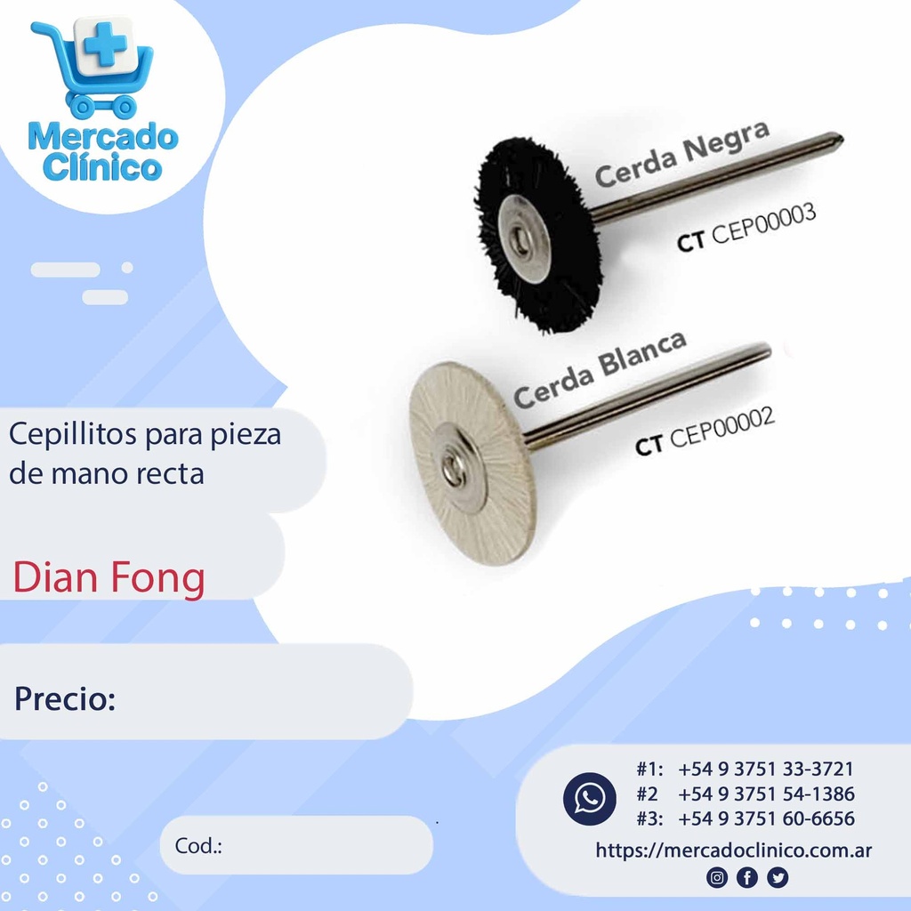Cepillito para pieza de mano - cerdas - Dian Fong