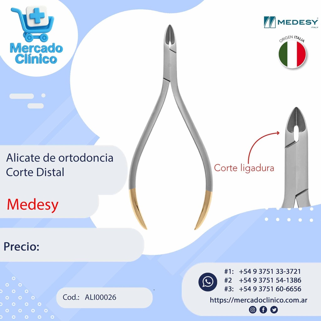Alicate de ortodoncia Corte Ligadura - Medesy
