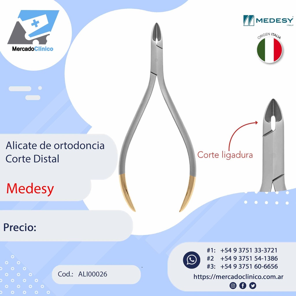 Alicate de ortodoncia Corte Ligadura - Medesy