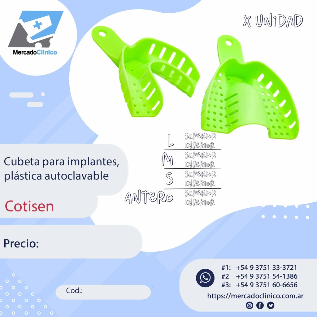 Cubetas Plasticas autoclavable - Cotisen