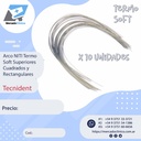 Arcos NITI Soft Termicos Metalicos  SUPERIORES - Cuadrado y Rectangulares - X 10 arcos - TECNIDENT