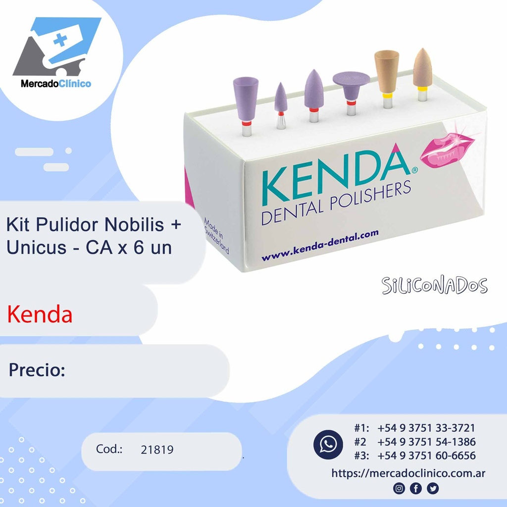 Kit Pulidor Noblis + Unicus - CA x 6 un - Kenda