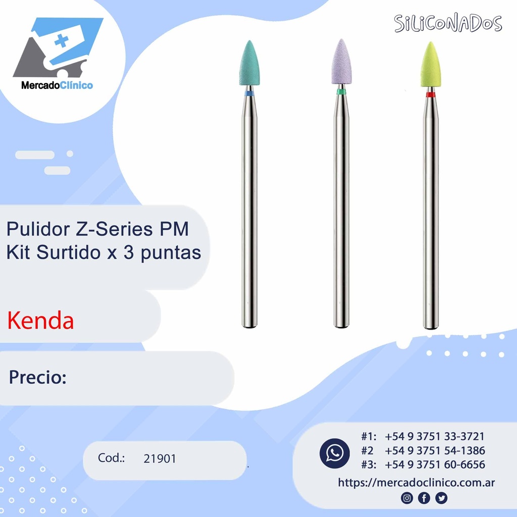 Pulidor Z-Series PM Kit Surtido x 3 puntas - Kenda