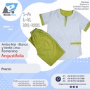 Ambo Mai - Pantalón y chaquetilla - Blanco y verde Lima - Femenino - Angustifolia