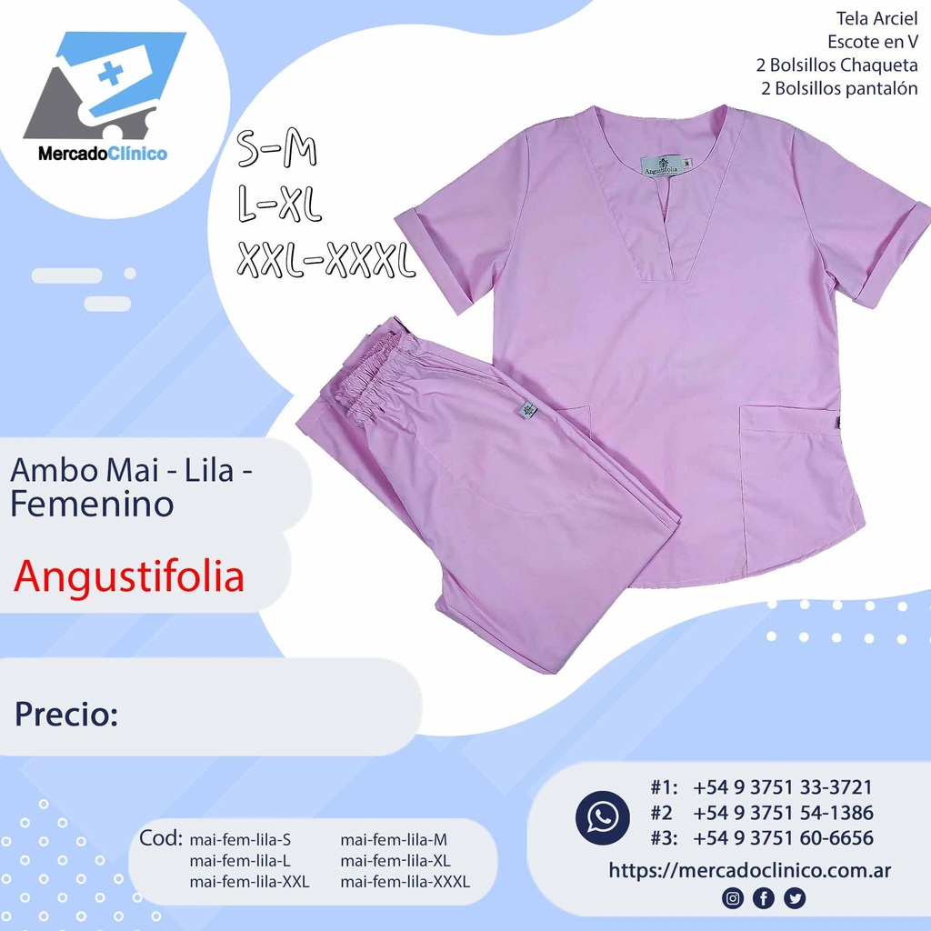 Ambo Mai - Pantalón y chaquetilla - Lila - Femenino - Angustifolia