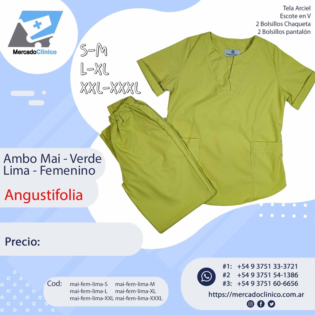Ambo Mai - Pantalón y chaquetilla - Verde Lima- Femenino - Angustifolia