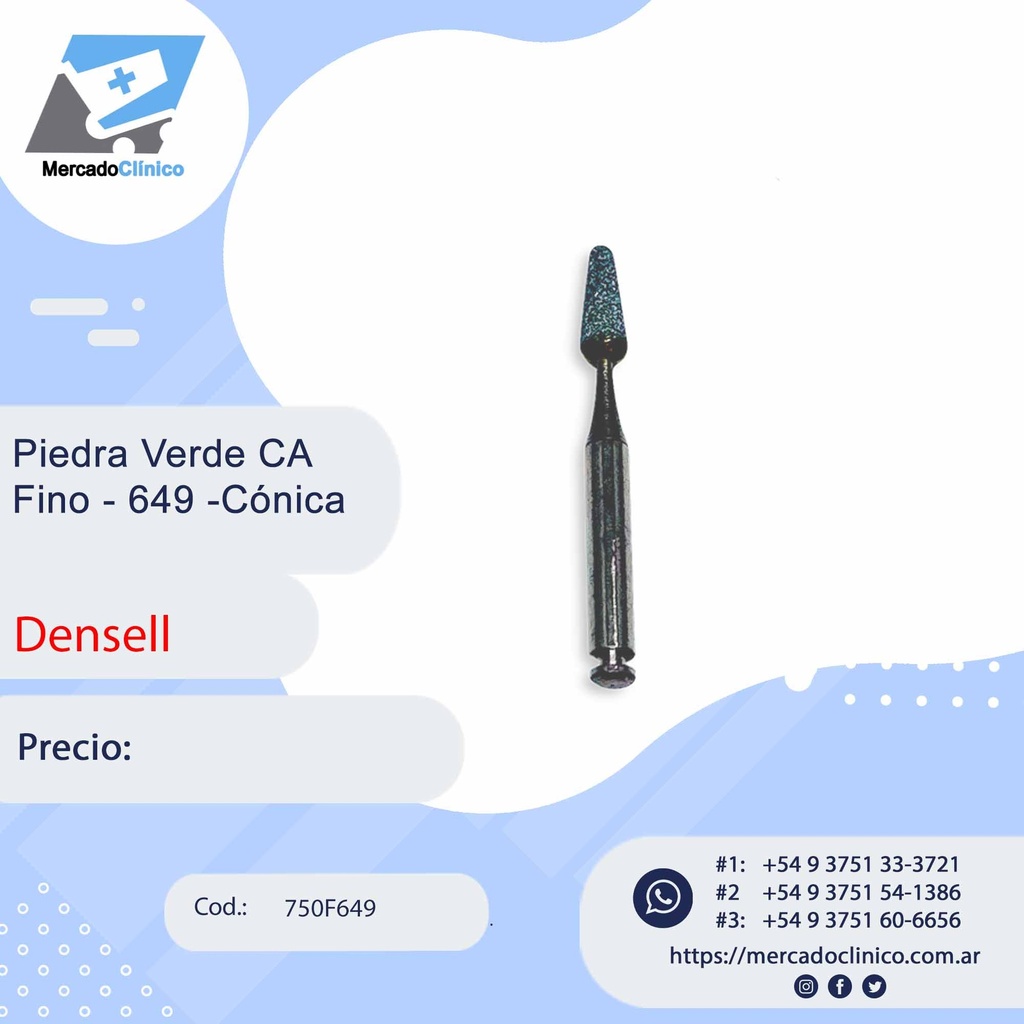 Piedra Verde CA Fino - 649 - Cónica - x unidad - Densell